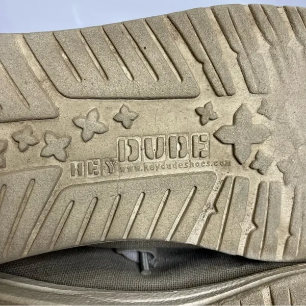 Hey Dude Wendy Chambray light‎ gray slip on loafers size 8 - Image 6