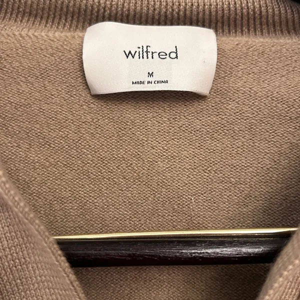 Wilfred Aritzia Clara Merino Wool Waist Crop Sweater in Camel M new without tags - Image 9