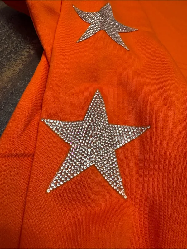 Cleveland Browns Rhinestone Sweatshirt Orange Size XL - Image 4