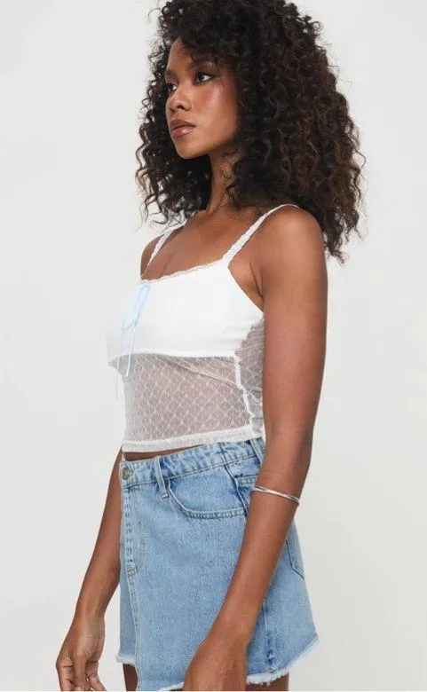 Princess polly TADEO LACE CAMI TOP WHITE - Image 5