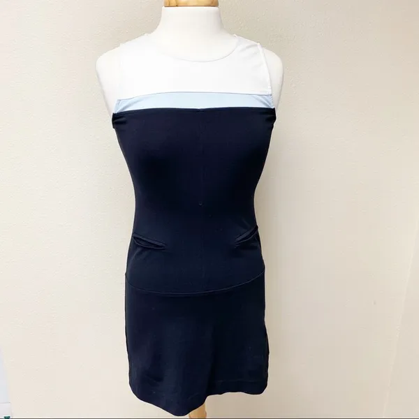 Sanctuary Colorblock Mod Shift Mini Dress Black White Blue S - Image 2