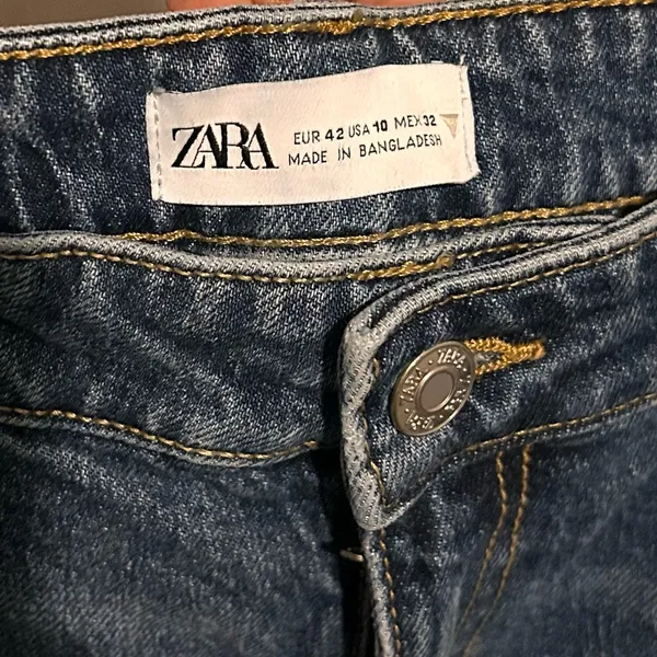 Zara Dark Blue Straight Jeans - Image 4