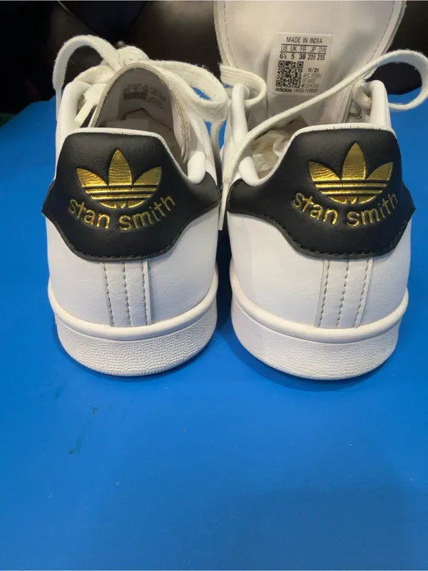 adidas x Rich Mnisi Stan Smith Roses Floral Sneakers White Gold Women 6.5 - Image 9