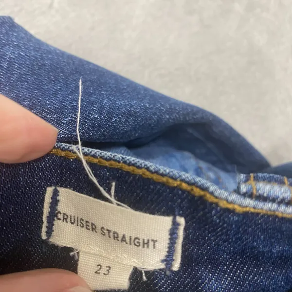 Madewell Jeans Womens 23 Cruiser Straight Blue Cotton Denim Medium Wash Crop - Image 7