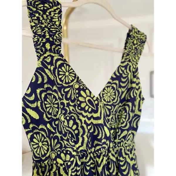 Attention Floral Maxi Dress Boho Aztec Resort Vaca Spring Summer‎ Wedding Bright - Image 3