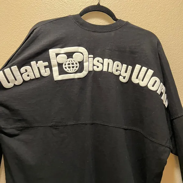 Walt Disney World Spirit Jersey Black Long Sleeve Theme Park Pullover Top Sz XL - Image 5