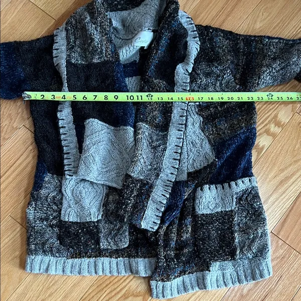 Curio Patchwork Cardigan Sweater oversized - Image 6
