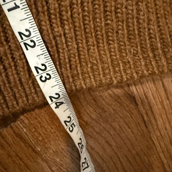 H&M brown chevron crewneck wool blend sweater size small - Image 8