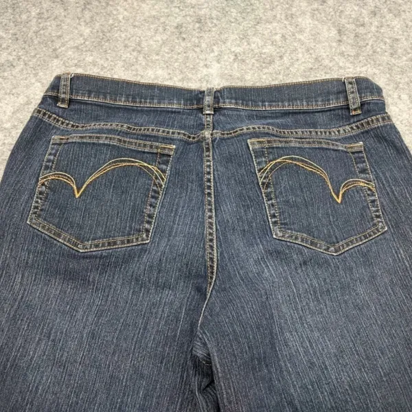 Venezia Vintage Flare Jeans Dark Wash High Rise Plus Size 20P - Image 10