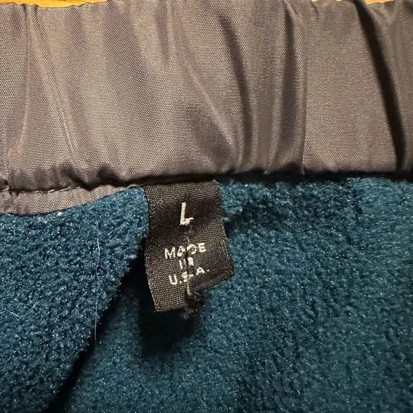 Patagonia gray windbreaker fleece lined zipper pants snow large - Image 2