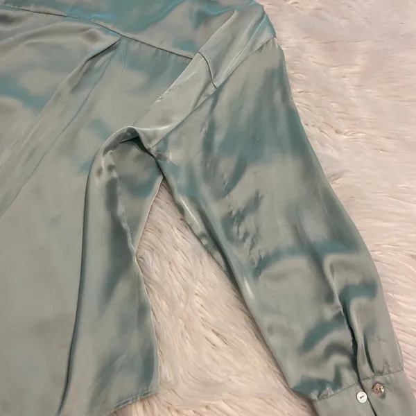 ZARA shirt with long sleeve silky feeling see all pictures brand new with tag - Image 6