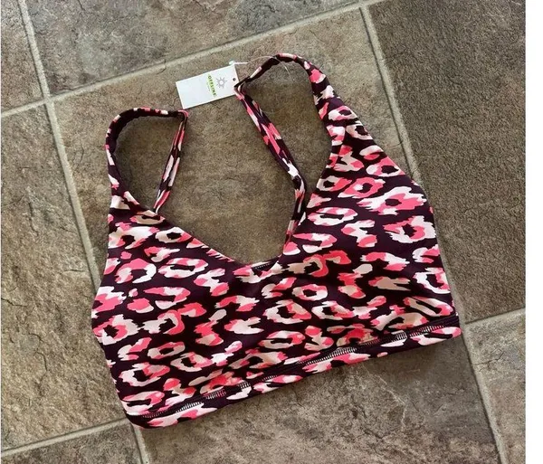 Offline By Aerie Goals Plunge Sports Bra Maplewood Size Large - Image 3
