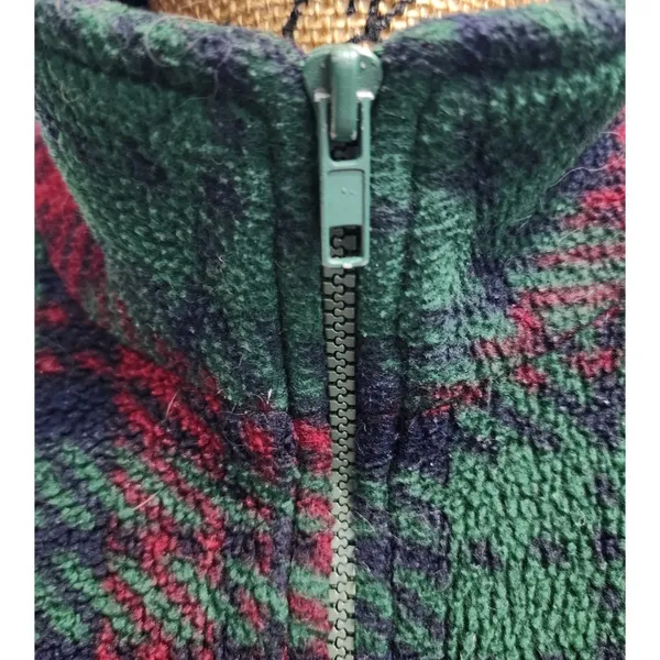 Mountain Lake Fleece Pullover Plaid Quarter Zip Cozy Comfy Top‎ M - Image 6