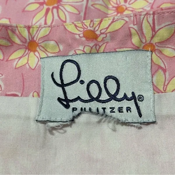 Lilly Pulitzer Vintage White Label Women’s Size 2 Pink Daisy Print Mini Skirt - Image 6