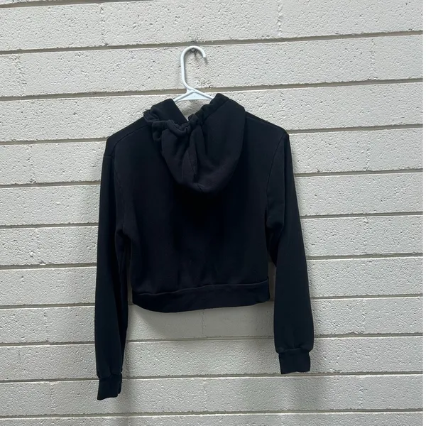 Brandy Melville John Galt Black CRYSTAL HOODIE one size - Image 5