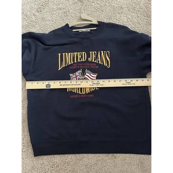 Vintage 90s Limited Jeans Worldwide Crewneck Sweatshirt Size Small - Image 7