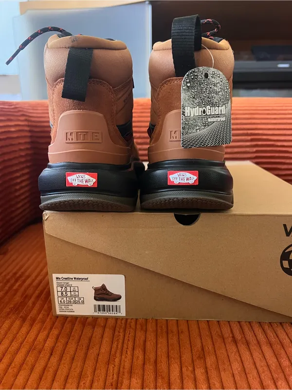 Vans Brown and Black High-Top Hiking Boots - Image 2