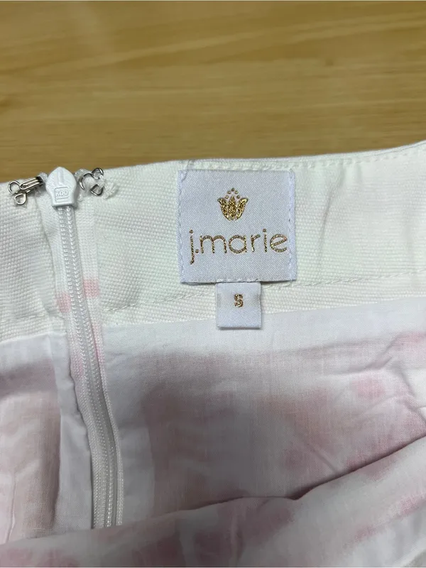 J.Marie Marina Embroidered Floral Mini Skirt Pink Orange White Size S - Image 11