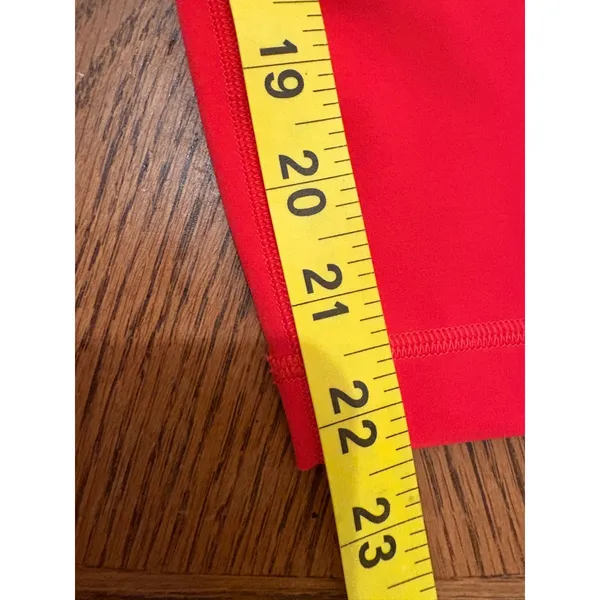Lululemon Leggings Wunder Under Women 2 Red High Rise Cropped 23"LW6CAMS - Image 2