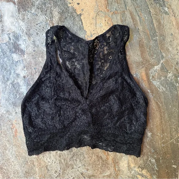 Soma Bralette Lace Racerback Women’s Size Medium Black Intimates Chic - Image 7