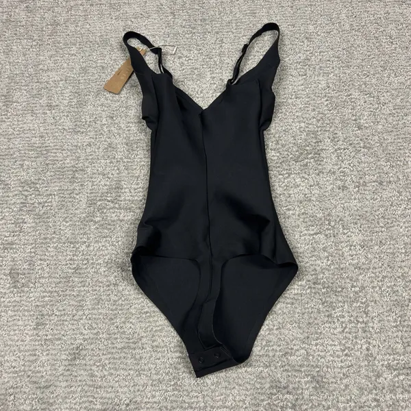 Skims Unlined Plunge Thong Bodysuit Womens XS Onyx Black New Adjustable Straps - Image 5