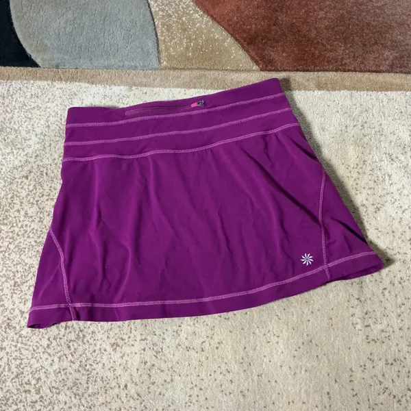 Athleta Running Tennis Skort Women S Purple Active Skirt Built-in Shorts 221935 - Image 8