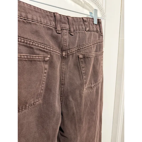 Collusion x005 Womens Brown‎ Straight Leg High Rise Button Fly Jeans Size 30 - Image 3