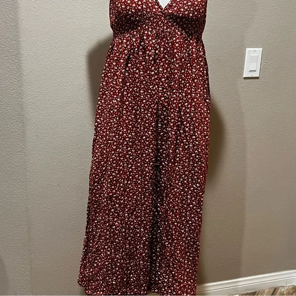 Blush and J orange floral spaghetti strap dress - Image 8