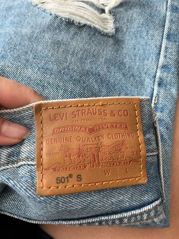 Levi’s 501 Original Straight Jeans – Distressed Light Wash - Image 3