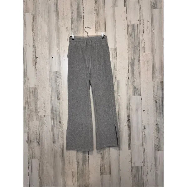 JoyLab Target Heather Grey Wide Leg Side Split Drawstring Sweatpants Women's XS - Image 2