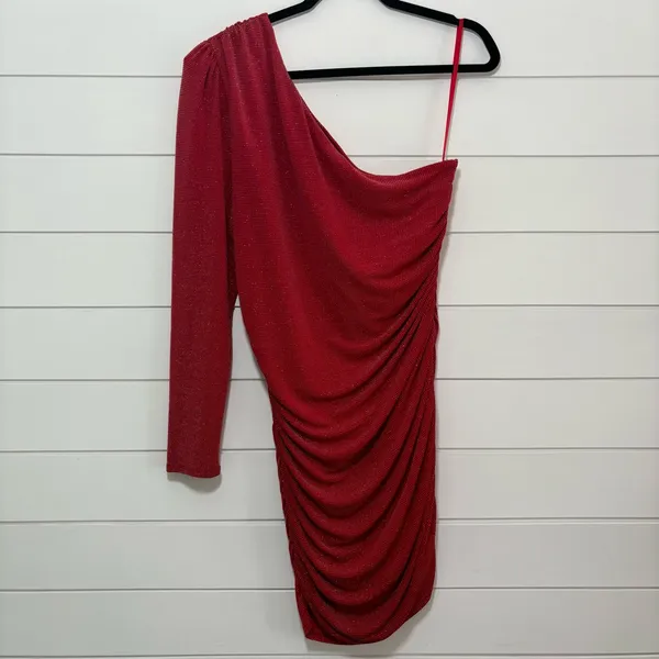 Gabrielle Union New York&Company x FASHION TO‎ FIGURE Red One Shoulder Dress L - Image 5
