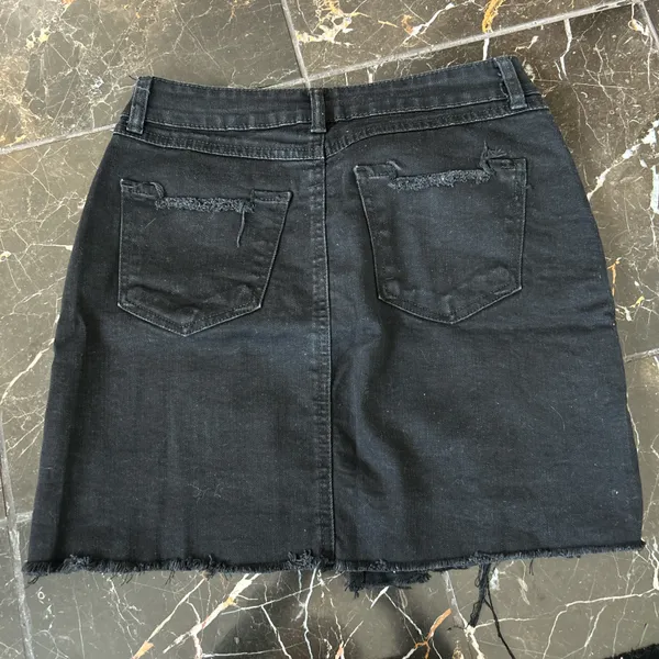 Black Denim Skirt - Image 2
