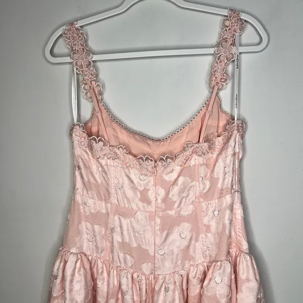 For Love & Lemons Florence Drop Waist Midi Dress Size L - Image 7