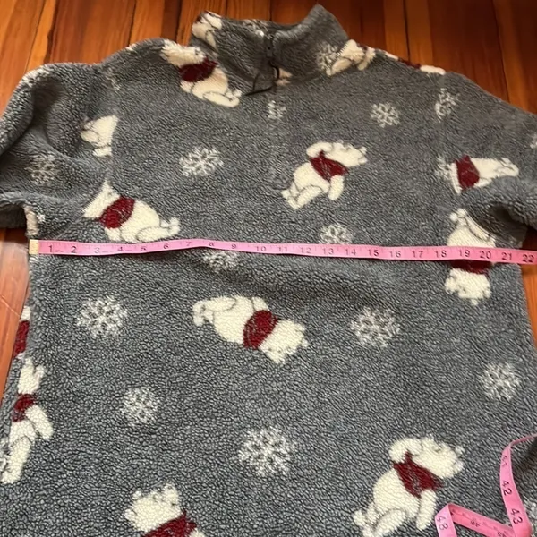 Vintage The Disney Catalog Winnie the Pooh Sherpa 1/4 Sweatshirt Sz S - Image 4
