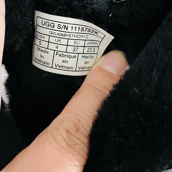 UGG Black Fluffy Footwear - Image 3