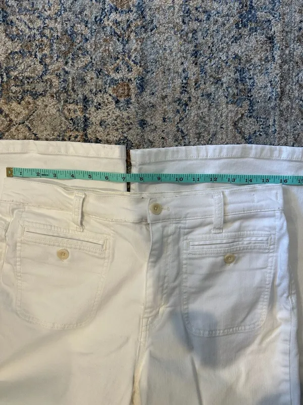 Madewell Wide-Leg Crop White Pants Size 29 - Image 2