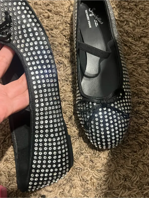 Seychelles Black Crystal-Embellished Ballet Flats - Image 4