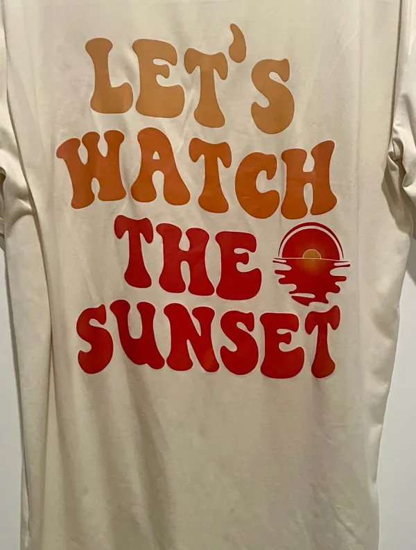 Let’s Watch The Sunset Short Sleeve Graphic Tee XS - Image 9
