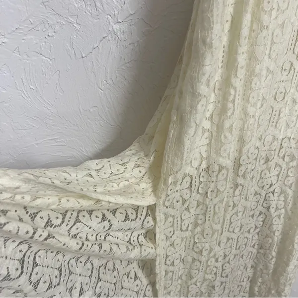Gentle Fawn Gream Lace Embroidered Maxi Dress Womens L Boho Festival Sleeveless - Image 6