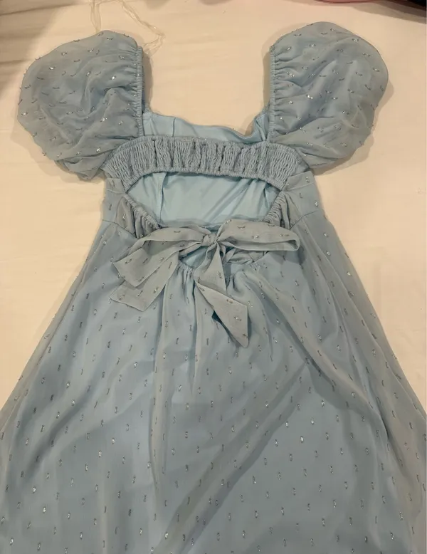 Altar'd State Dress Mini Blue - Image 3