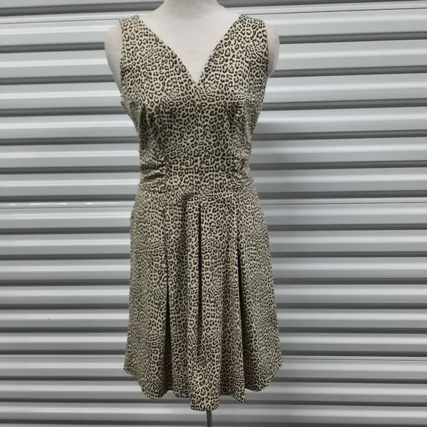 Banana Republic Womens Dress Size 8 Leopard Print Career Going Out Minimalist - Image 3