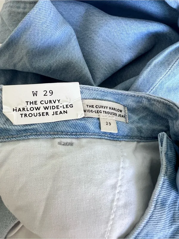 NWT Madewell Women's The Curvy Harlow Wide‎ Leg Trouser Jean High Rise Noll Wash - Image 9