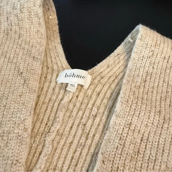 Bohme Cozy Cream‎ Cardigan Sweater - Image 2
