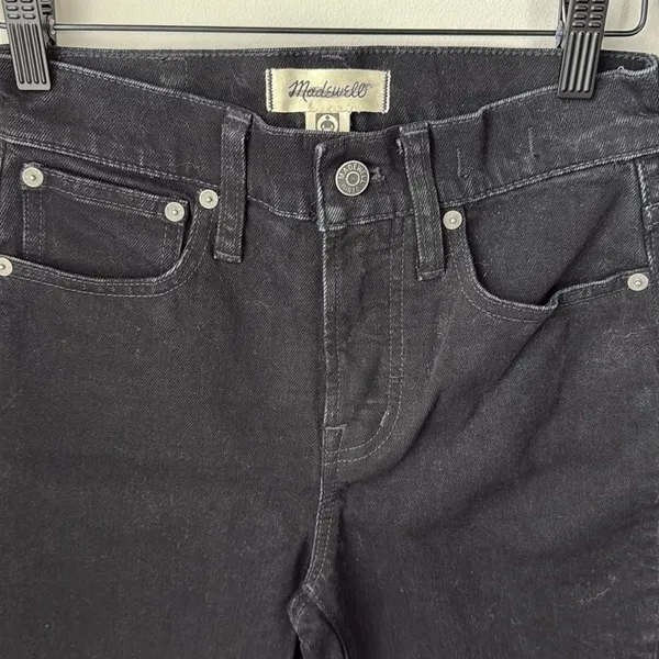 Madewell The Perfect Vintage Flare Jean in Sherborn Wash Black Denim - Image 4