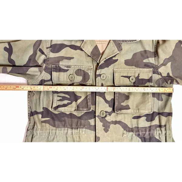 Aritzia TNA Minerva Army green Camo canvas utility jacket military fit coat XXS - Image 4
