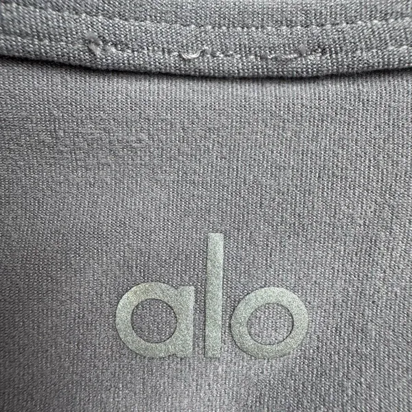 Alo Yoga Alosoft Head Start Sports Bra Fog Gray Size Small Yoga Running - Image 7