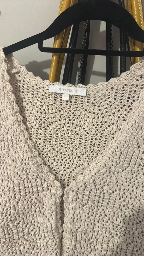 Boutique cardigan crochet sweater vest - Image 2