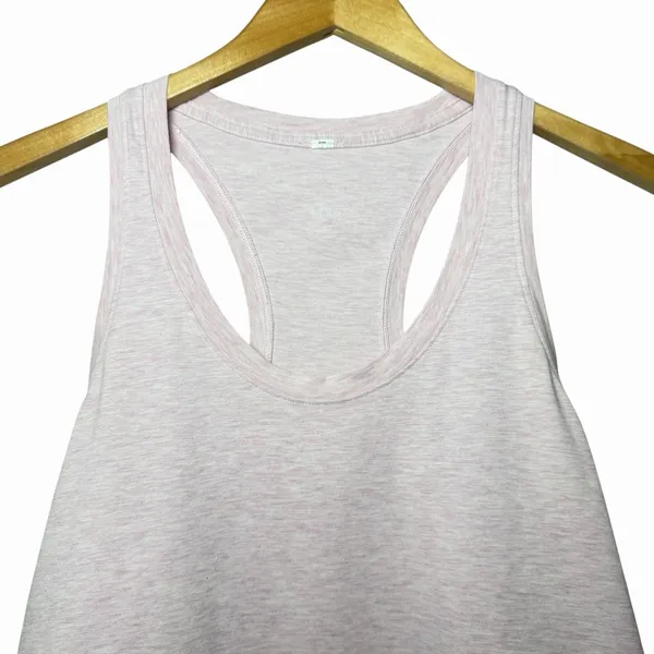 Lululemon Love Tank Women's Heathered‎ Pink Size 6 Pima Cotton Athleisure Yoga - Image 4