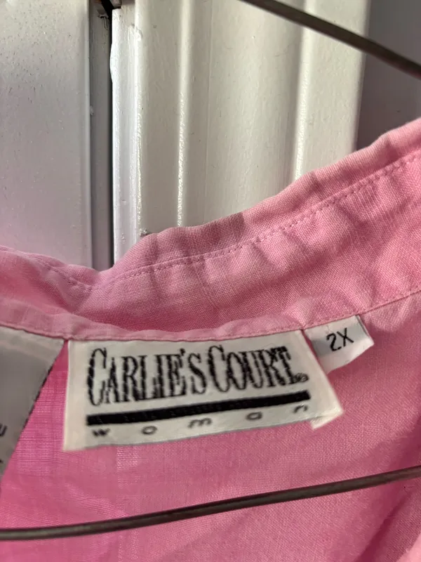 Pink button down Charlie’s court Size 2X - Image 2