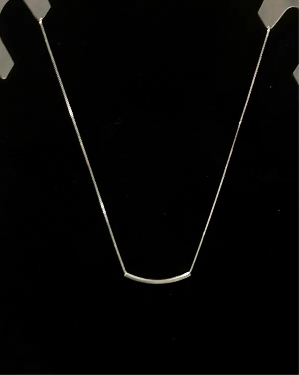 Sterling Silver Necklace with sterling bar - Image 4